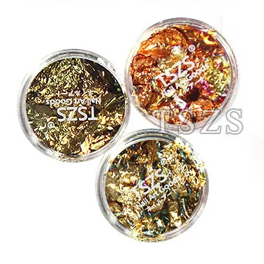 TSZS Wholesale Gold Silver Nailfoil 3D Irregular Aluminum Foil Paper For Acrylic Nail DIY Manicure Nail Art Decoration Jewelry
