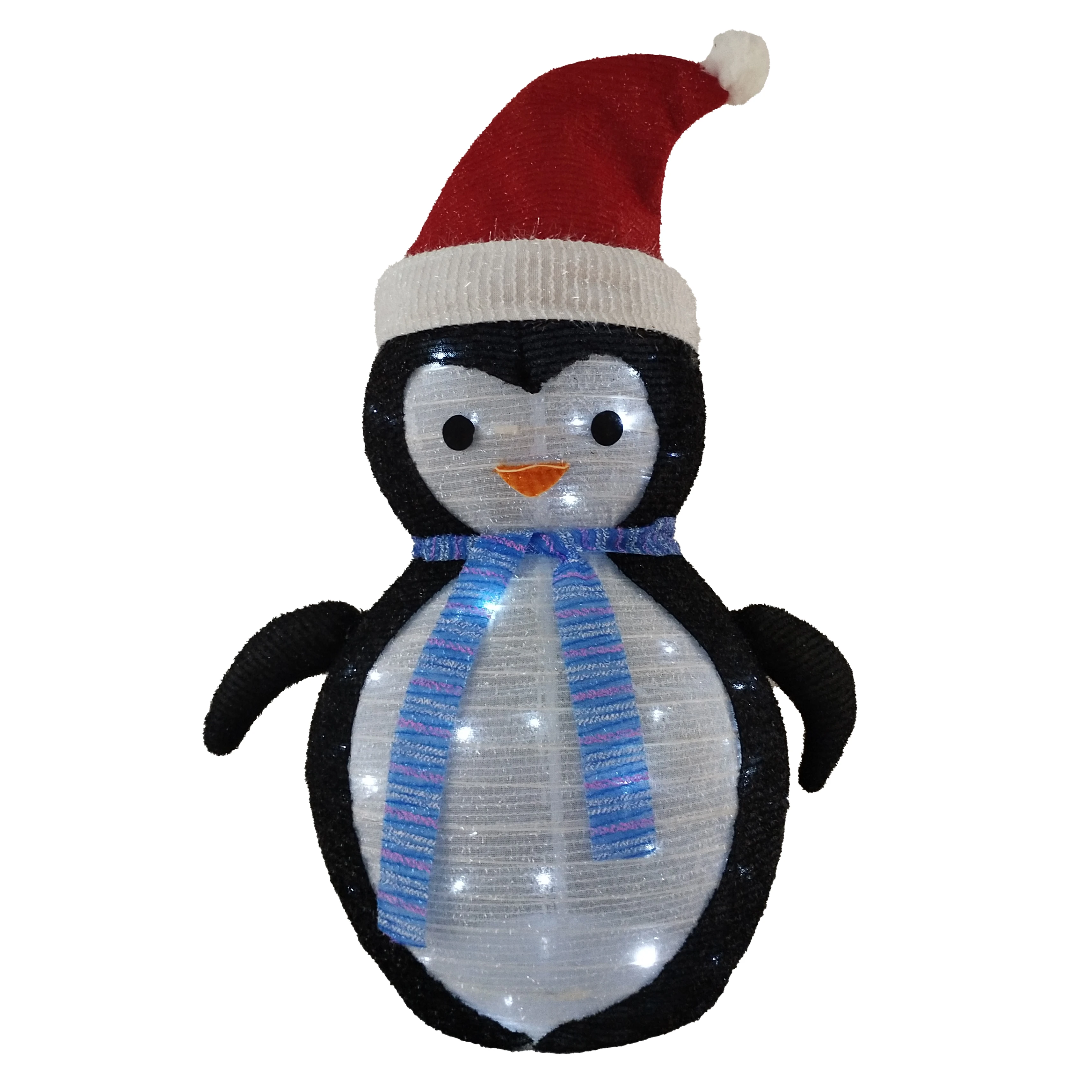 Уличный 28-дюймовый аккумулятор 45-литровый светодиодный 3D складной светильник в виде пингвина для Рождественского украшения