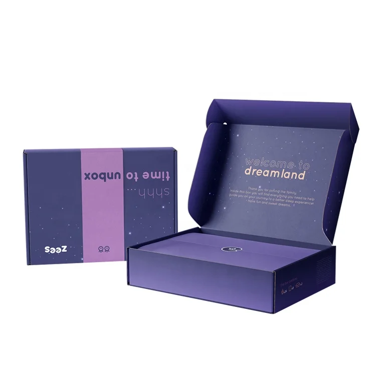 Custom logo Eco Friendly E Flute Recyclable Carton Paper Mailer Shipping Packaging Rigid Cardboard Mailing Corrugated Box