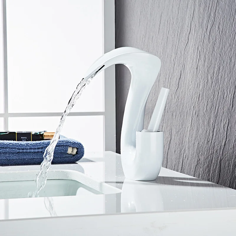 LONGSTAR All-Copper Creative Luxury Cobra-Style Multicolor Hot And Cold Water Household Bathroom Faucet