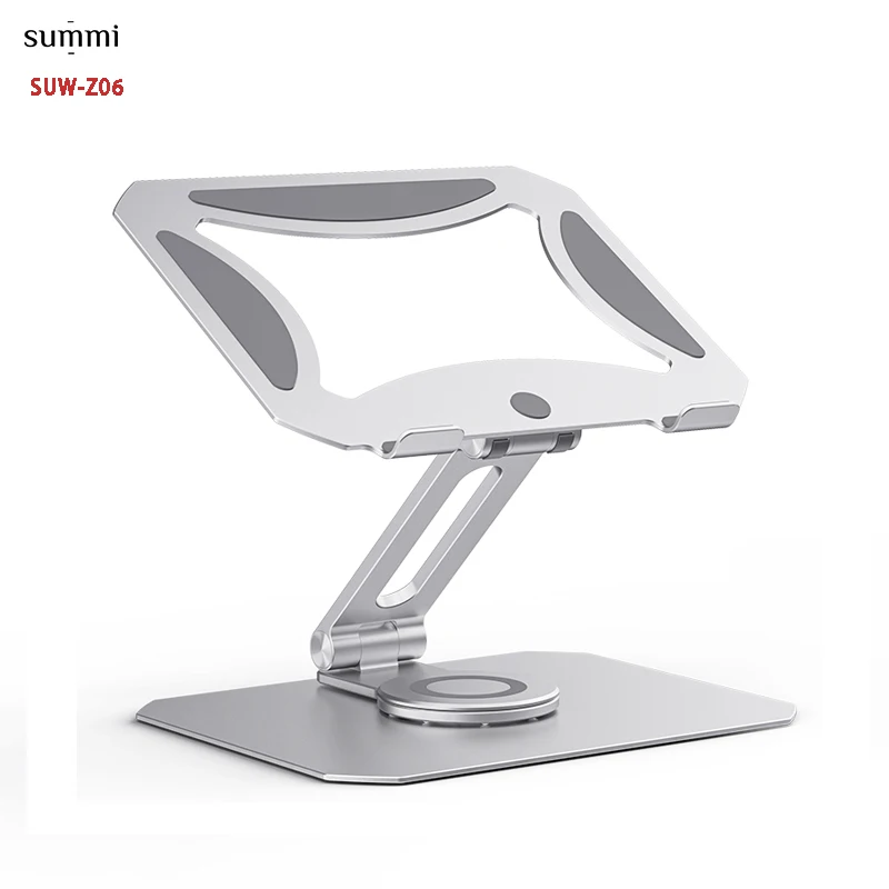 SUM-Z06 Ergonomic 360 Rotatable Adjustable Aluminum Laptop Holder Foldable Desktop Laptop Stand Compatible With 14-17.3 inch
