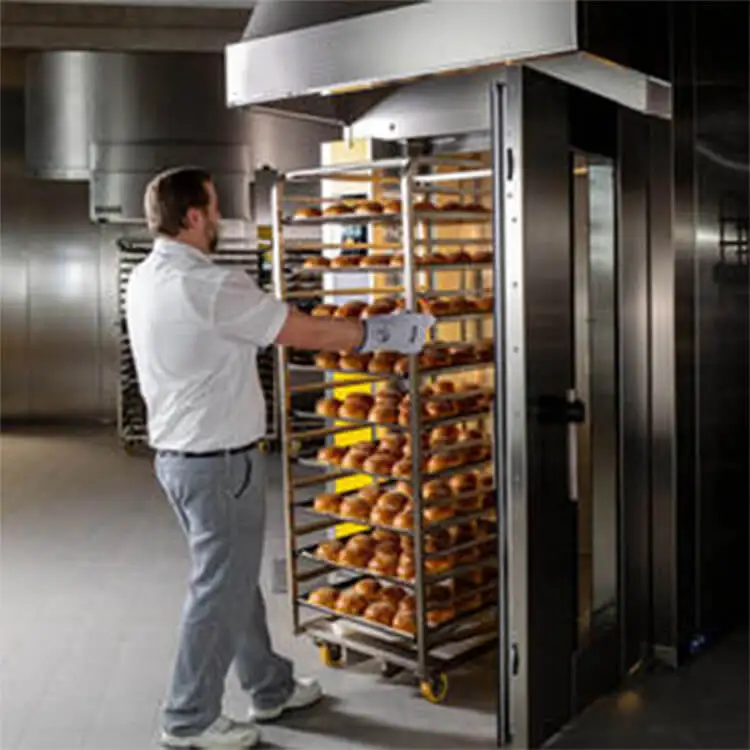 Professional industrial 64 trays gas rotary oven rotary oven for bakery