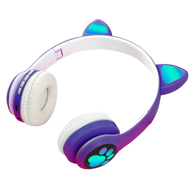 Cute Cat Macaron Earphone 3.5mm in-ear Stereo Earphones with Mic Case for Phone Girls Kid Child Student for Gift