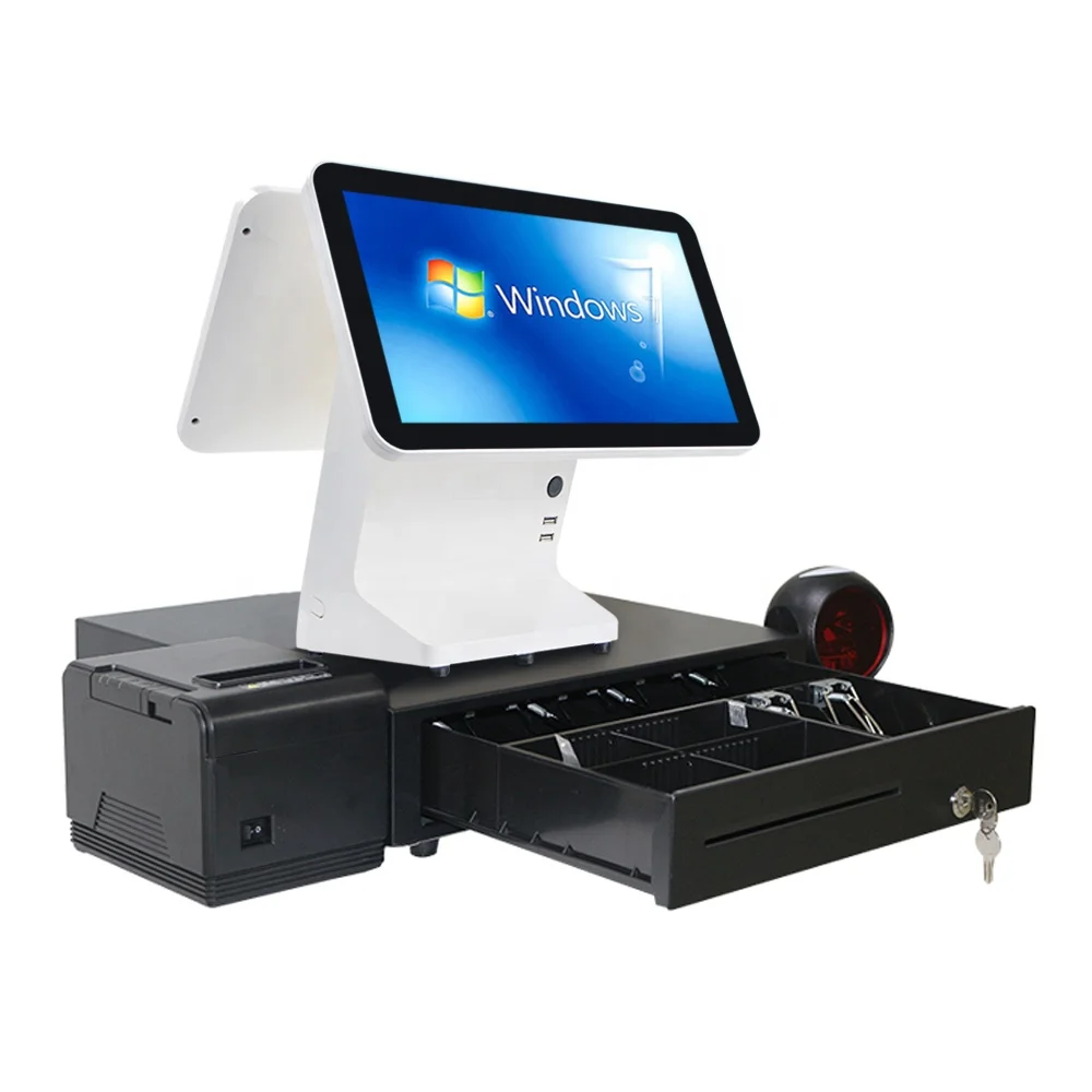 Factory Supply Online wifi or USB link Metal shell retail POS system machine for store