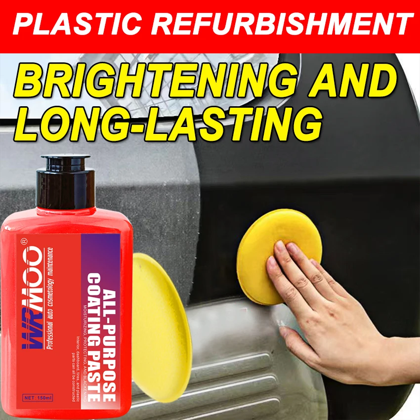 All-purpose Coating Paste 150ml Plastic Crystal Coating Car Tire Shine Auto Plastic Restore Car Care for Interior Seat Engine