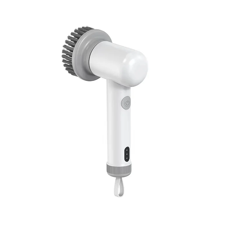 IPX6 level waterproof cordless electric brush wireless spin scrubber with battery indicator and replaceable heads