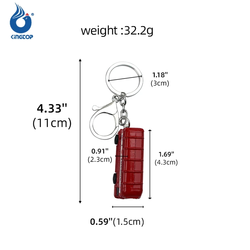 Wholesale Creative Souvenirs Pendants Uk Travel Commemorative Gifts Double Decker Bus Metal Keychains