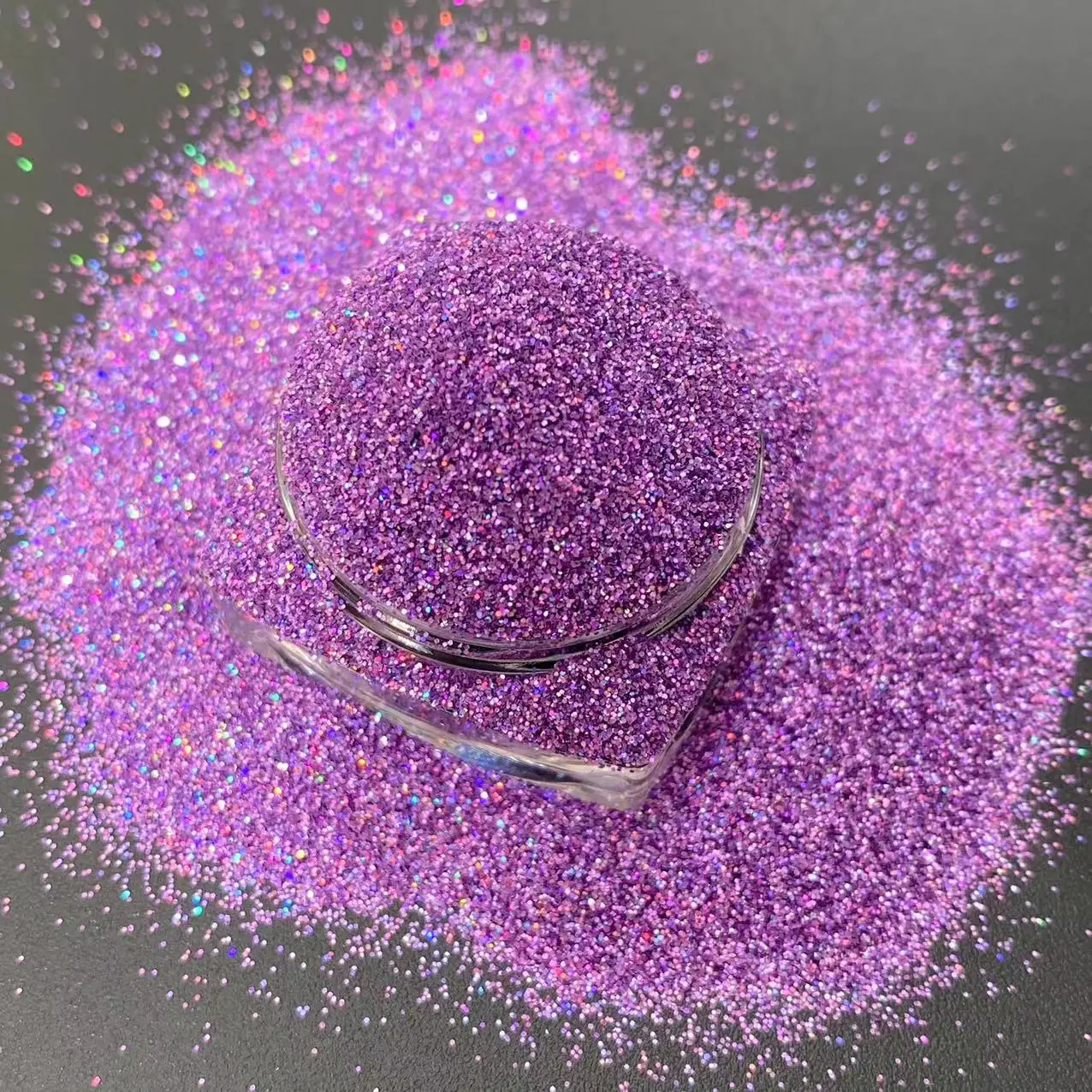 Eco Friendly Ultra Sparkle Glitter Fine Glitter Gel Polish Tumbler Glitter Powder Of Square Shaker Package