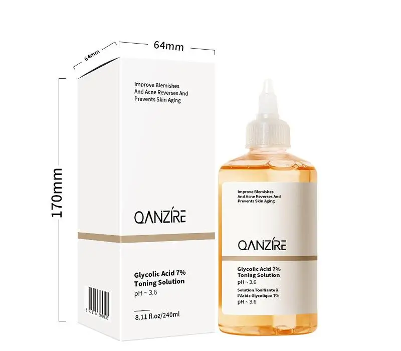 Private Label Glycolic Acid 7% Toning Solution Hyaluronic Acid Anti-Acne Moisturizing Acid Toner