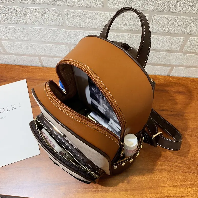 New Korea style Women Shoulder bags water resistant lovers PU leather fashion Mini backpack