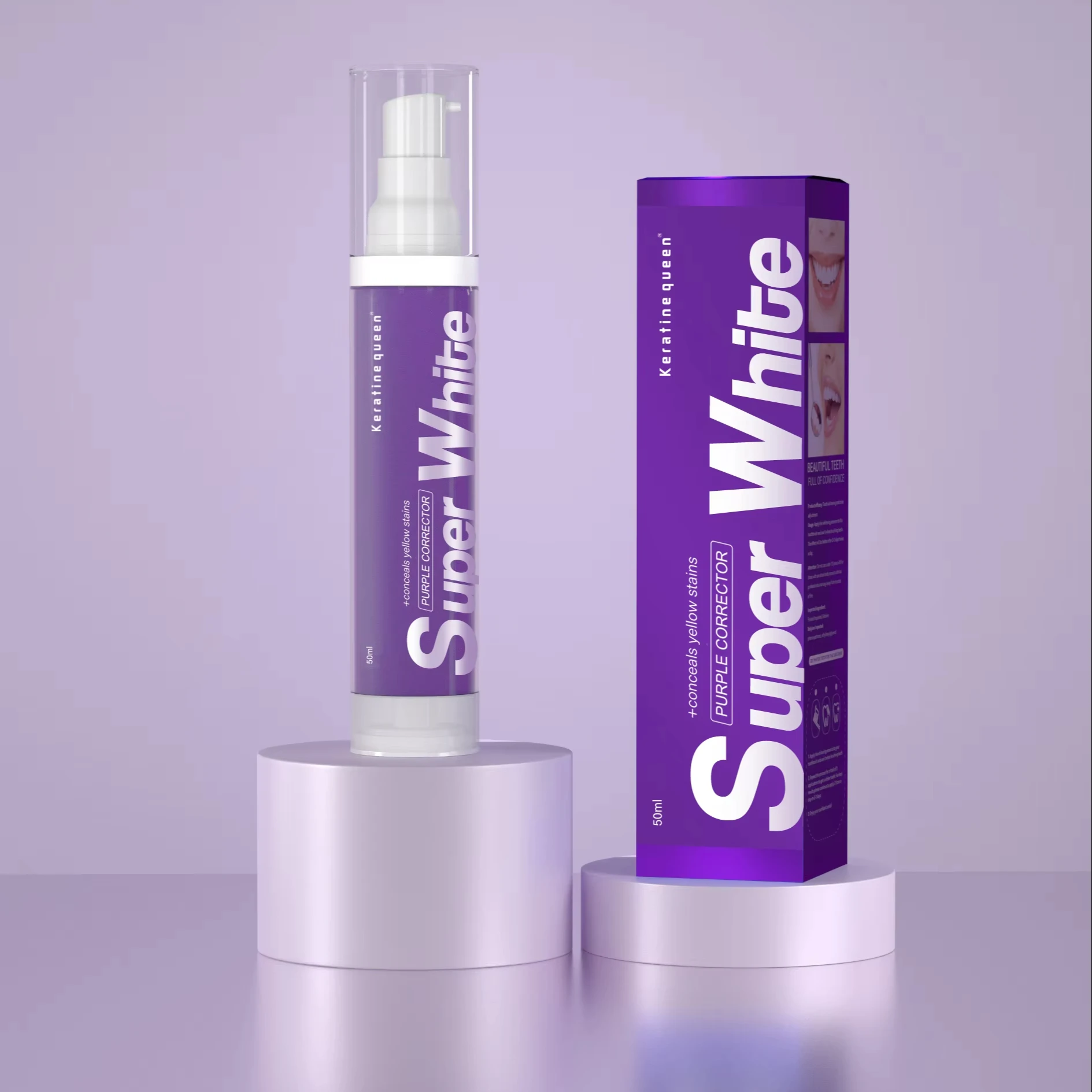 Custom V34 Color Corrector Teeth Whitening Purple toothpaste