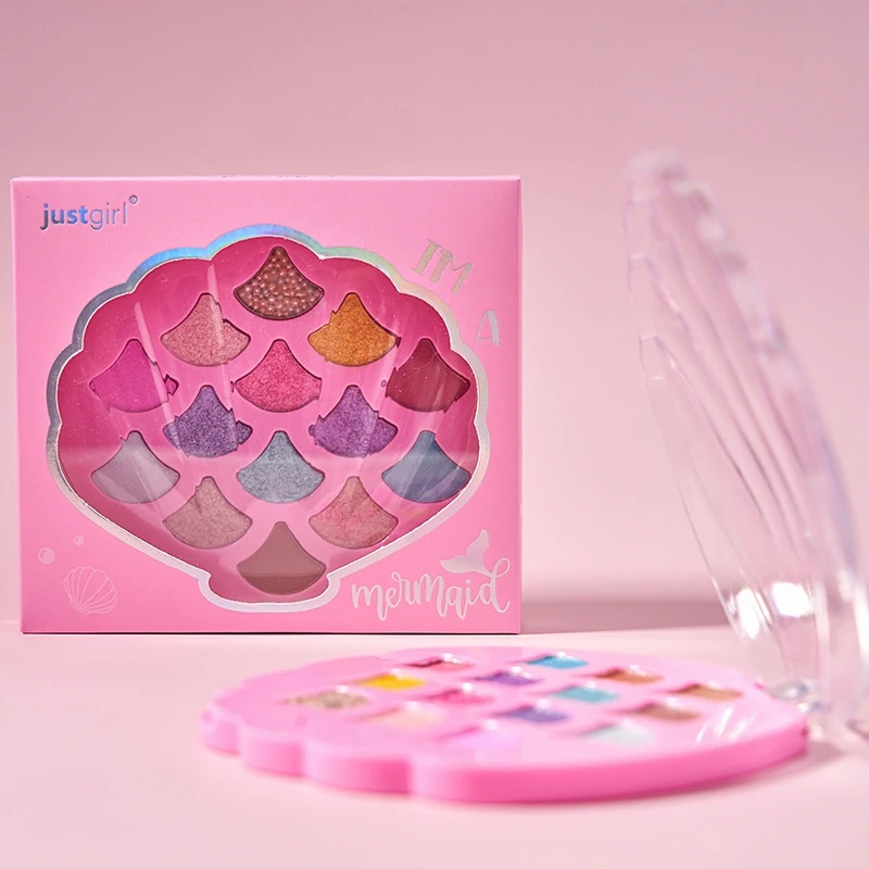 2023 Высокое качество 14 видов цветов Русалка жемчуг тени для век, бесплатный образец, сделано в Китае OEM ODM для девочек make up