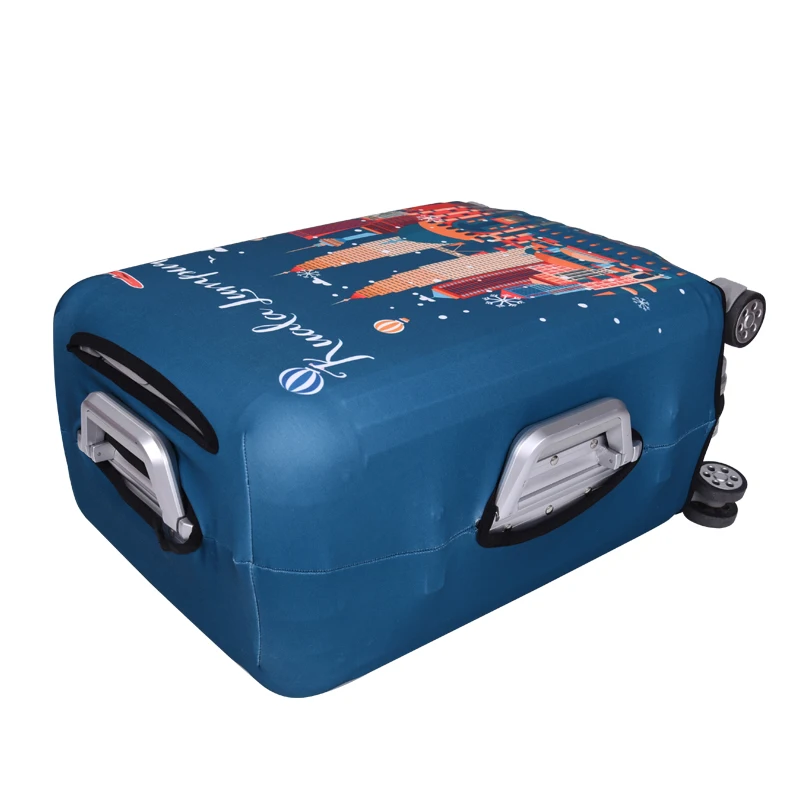 
2020 Amazon Customized High Quality Hot Selling City Design Spandex Luggage Cover 