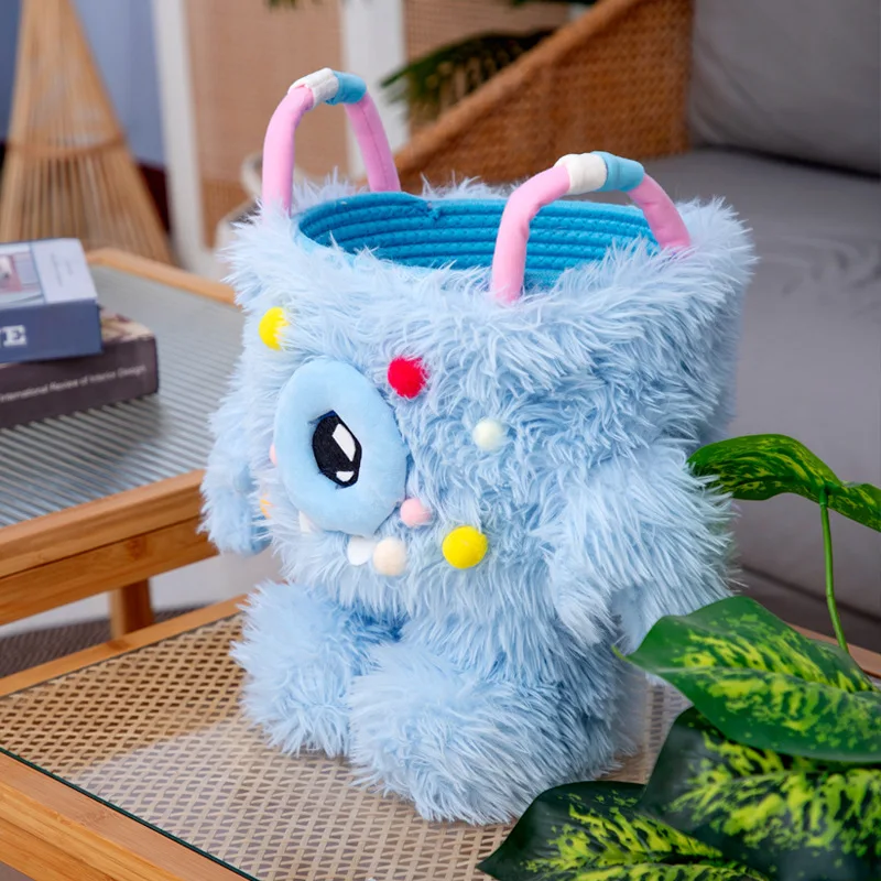 Creative Desktop Storage Basket Cute Cartoon Cotton Rope Woven Bucket Toy Sundries Storage Frame