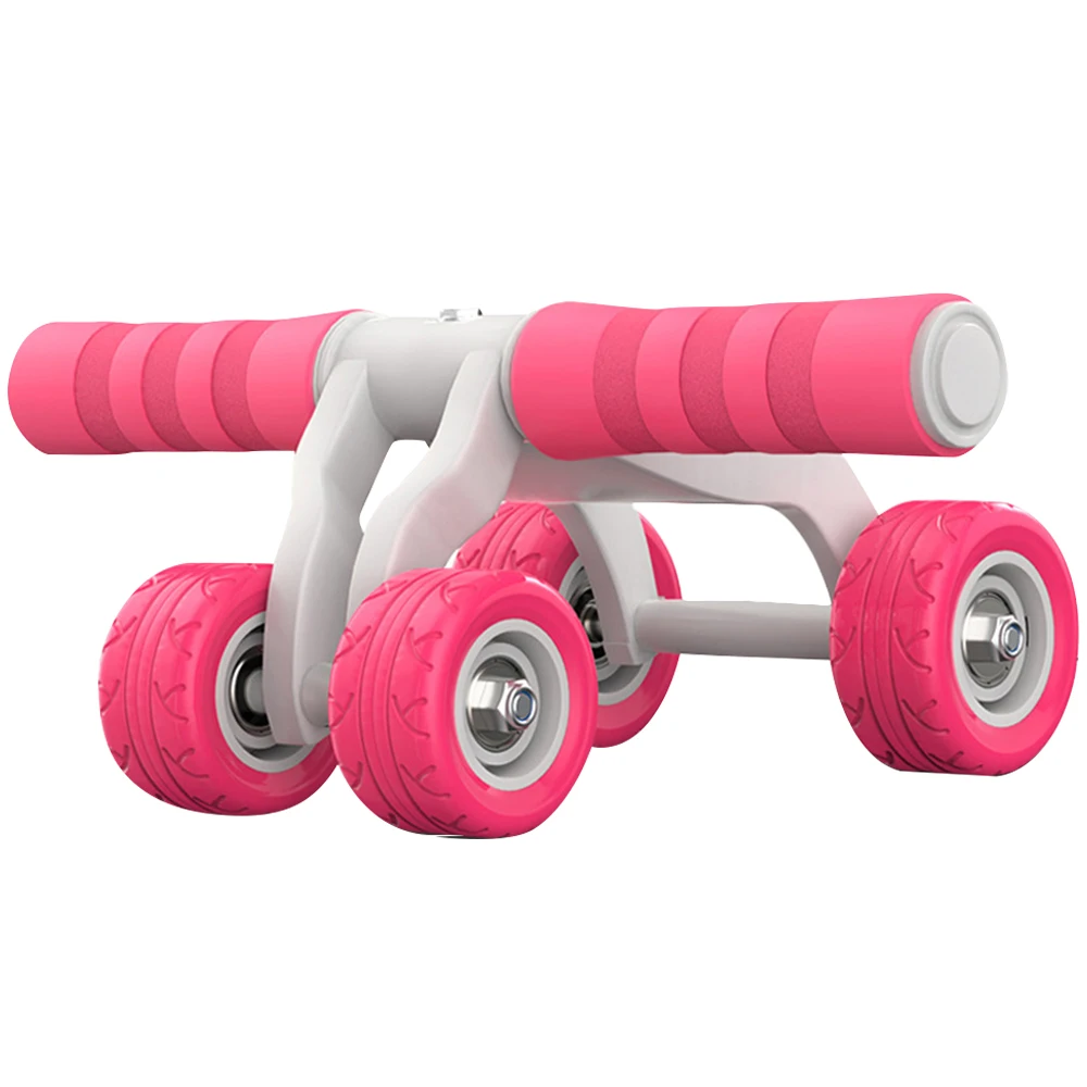 Abdominal Muscle Exercise 4 Wheel Ab Wheel Roller With Knee Pad