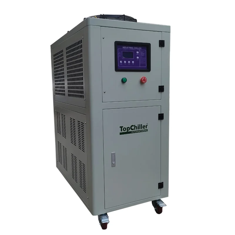 Remote Operation Water Cooling Chiller 15KW 5Ton 5HP R410a Refrigerant Portable Air Chiller Built with Water Tank and Pump