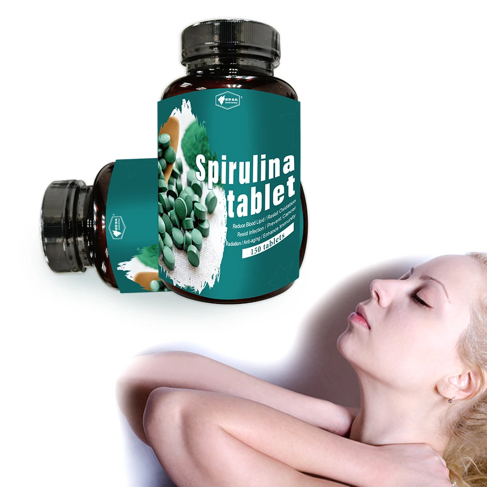 GMP workshop produces large quantities of Spirulina Tablets Dietary Supplements