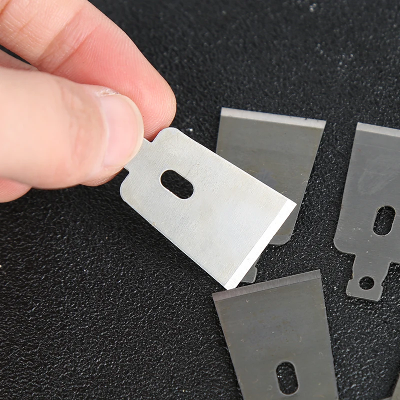 Various utility knife steel blades in carton or wooden box knife