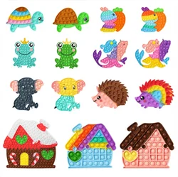 House Pops fidget Sensory Toy, Push Bubble Chessboard Fidget Sensory Toys Stress Reliever Silicone Squeeze Popper Toy