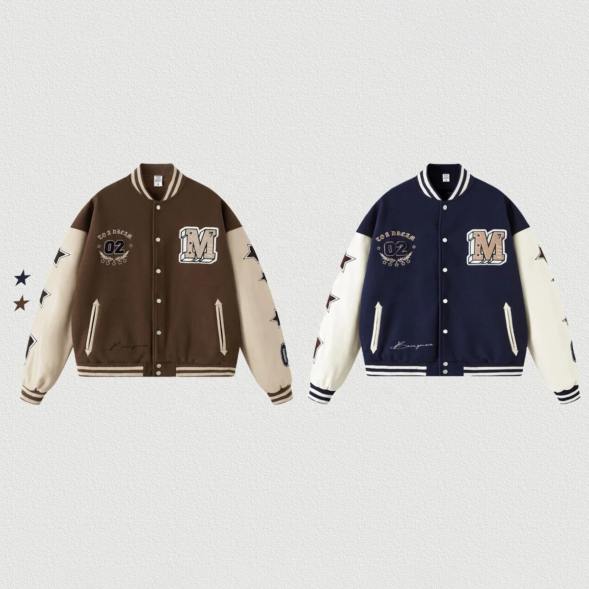 Latest Design Autumn And Winter Boomer Embroidered Varsity Sport Baseball Jersey Jacket For Men And Women