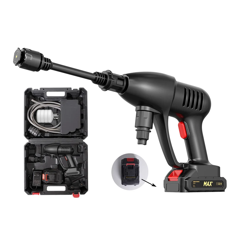 High Pressure Cleaning Water Gun Wireless Rechargeable Car Wash Water Gun Electric Spray Gun