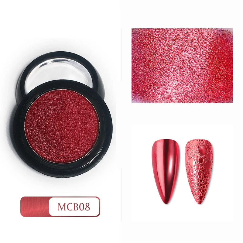 21 Colors optional Holo Mirror Powder Nail Glitter Gold Silver Chrome Nail Pigment Pearl Powder Decoration Manicure