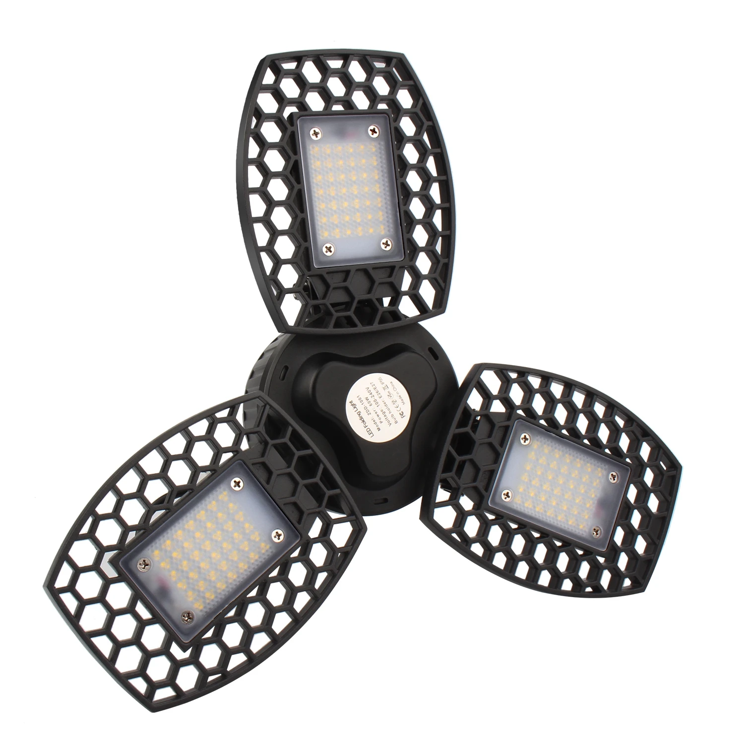 
Deformable LED Garage Ceiling Lights 60W with 6000 LM for Garage,Ultra-Bright Mining Trilight Lamp 