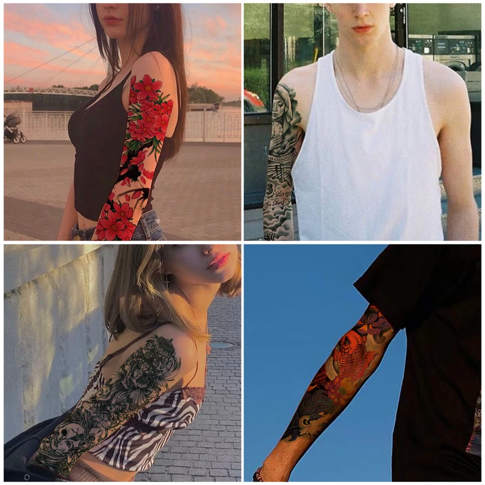 WD01-20 оптовая продажа tatuajes водонепроницаемый нетоксичный и экологически безопасных полные руки татуировки tatouage стикеры