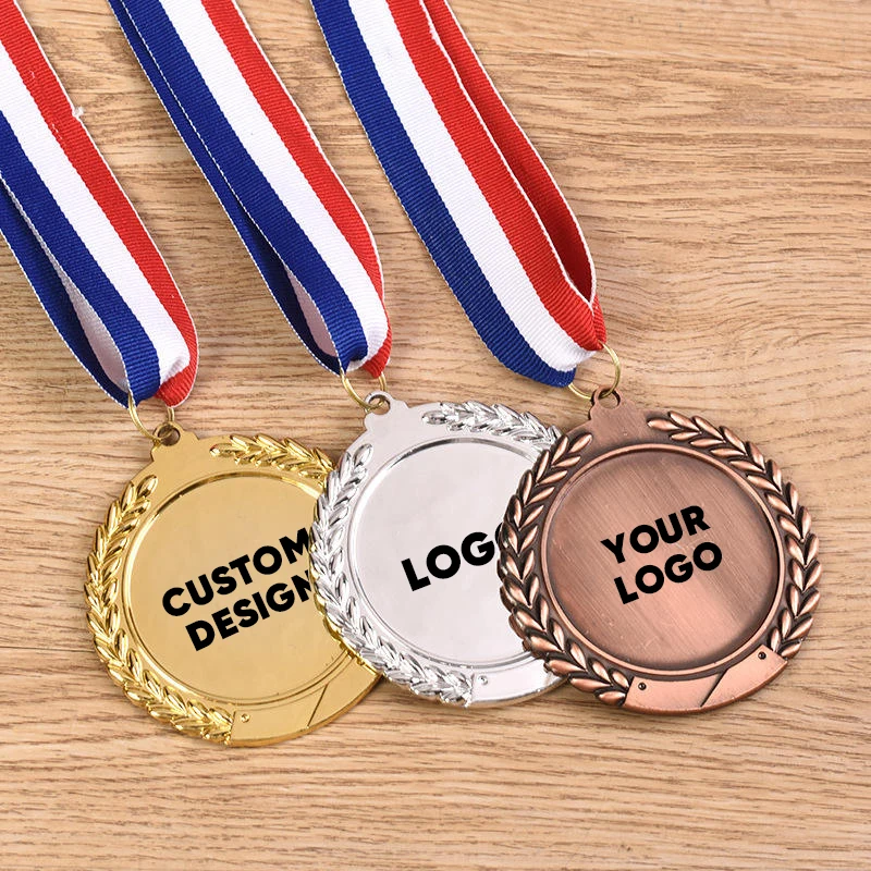 Custom Gold Award Badminton Baseball Basketball Marathon Running Challenge Sport Medals 3D Sport Football Soccer Metal Medal