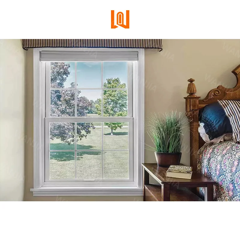 Fast Shipping Plastic UPVC Windows Soundproof Double Glazed Windows Custom PVC Single Hung Windows