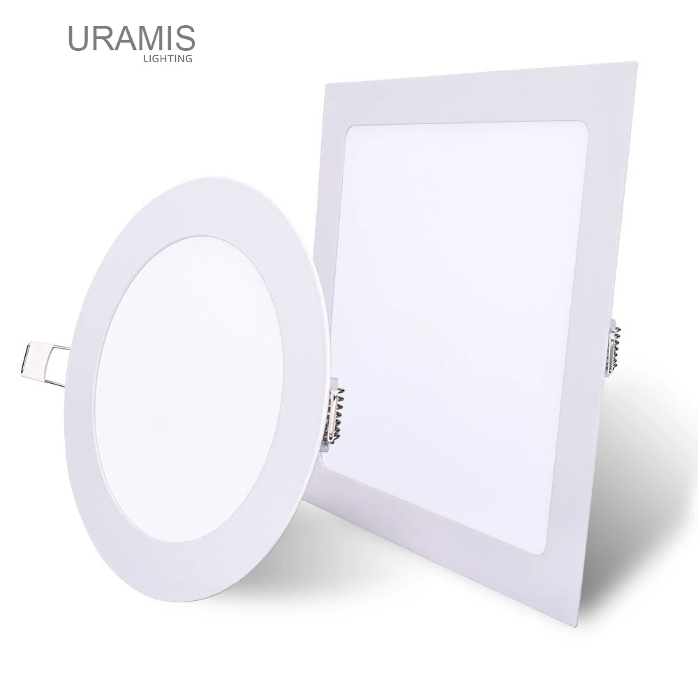 Led panel light 2 warranty 12w 18W led slim panel light flush mount 12 inch led round panel light plastic housing