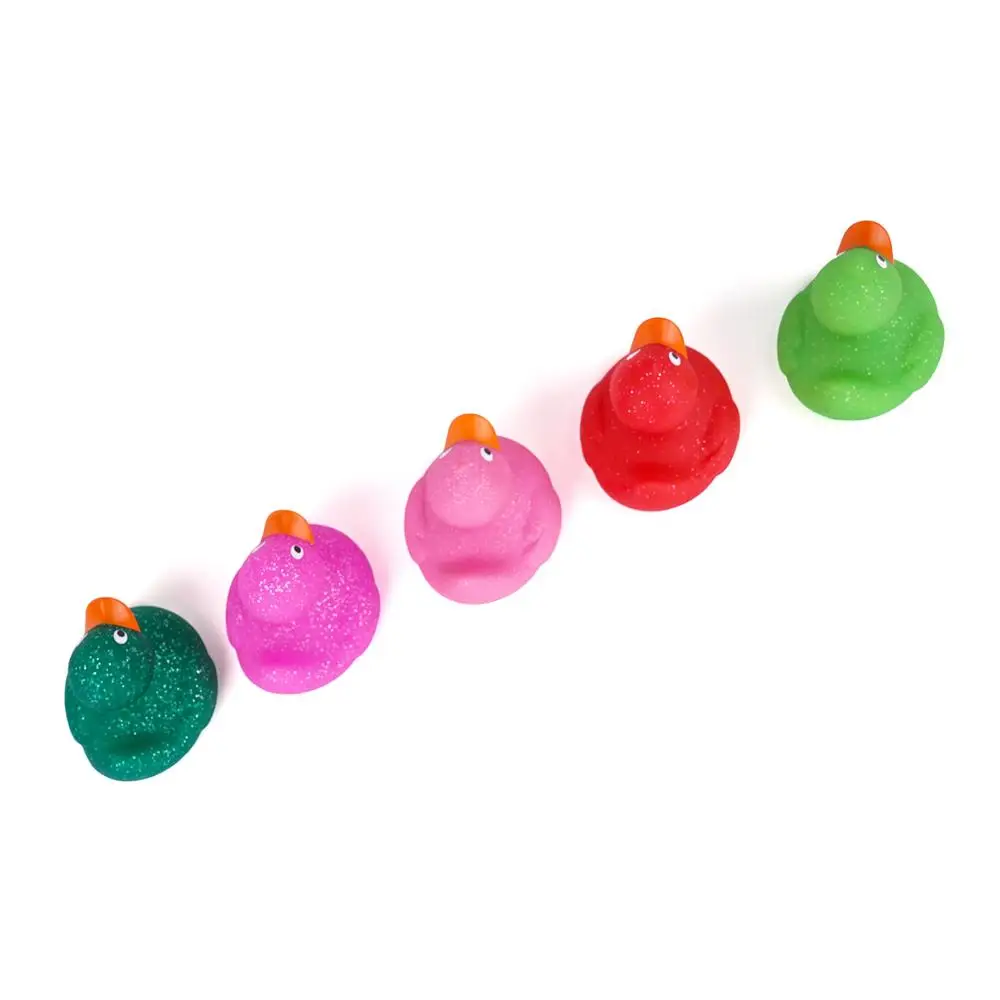 
Vinyl PVC plain color baby bath floating toy pass American European standard duck animal 