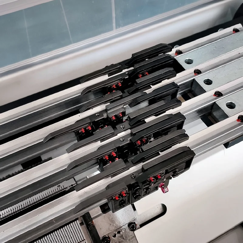 China OEM factory new model dual system 14G 60 inch computerized automatic collar cuff rib scarf jacquard flat knitting machine