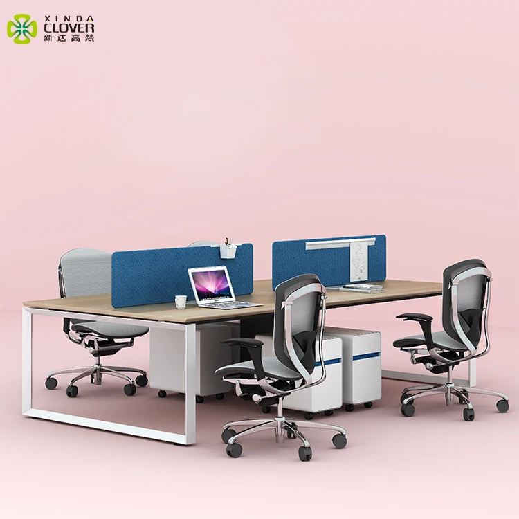 modular open office furniture desks and workstations for 4 people