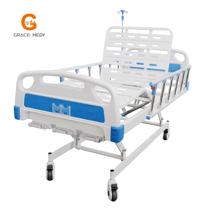 3 functions ICU Manual medical equipment  hospital beds 3 crank manual patient nursing bed for sale