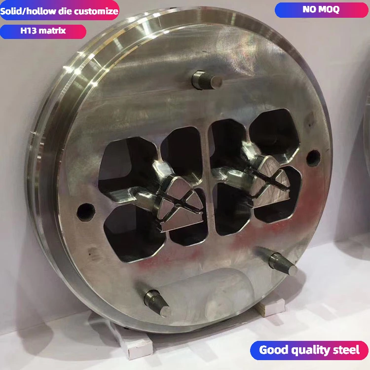 good quality H13 steel complex multi-void multiple cavity hollow extrusion profile die mould aluminum extruded matrix