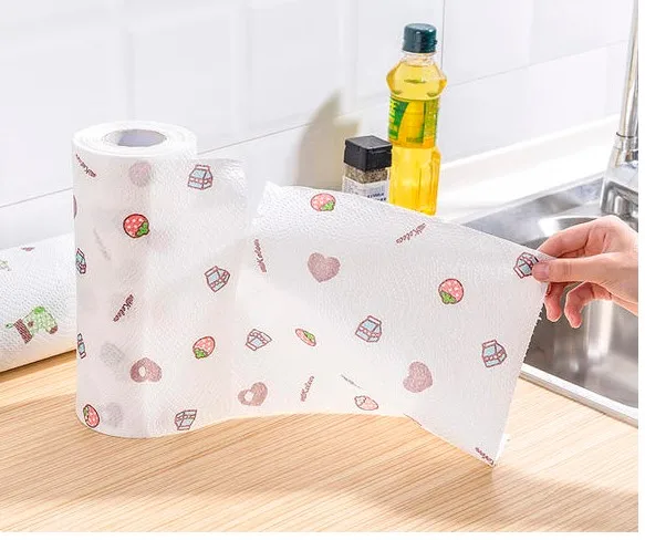 Disposable Cleaning Cloth Dish lazy Dish Rags Reusable Kitchen Paper Towels