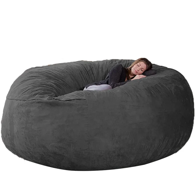 Прямая поставка, пенопластовый чехол для шезлонга, ленивый диван из микрозамши, 7-футовый пенопластовый мешок