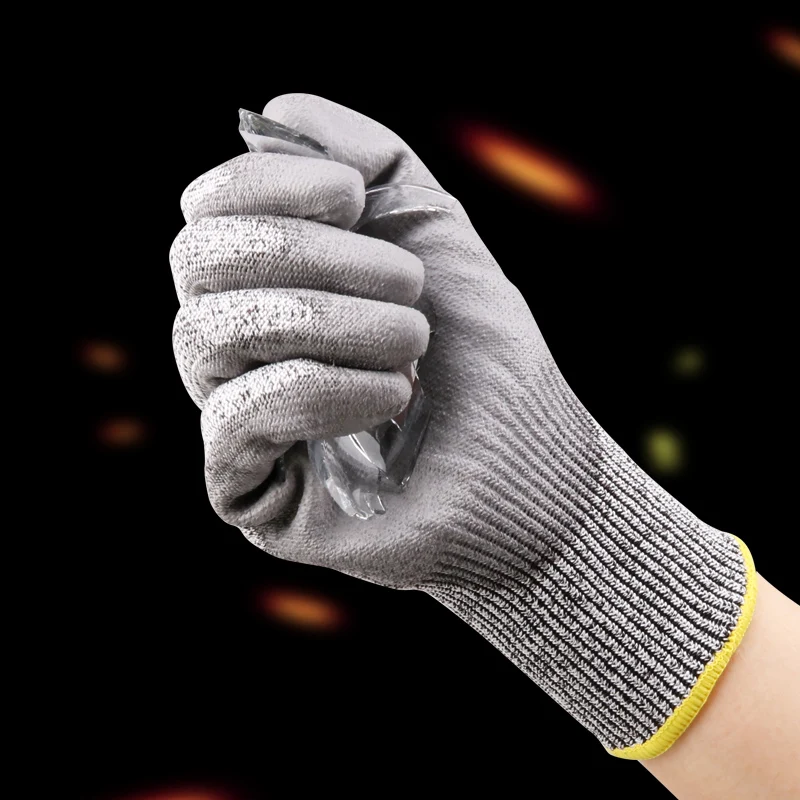 XINGYU Protective kitchen HPPE PU cut resistant gloves cut resistant safety gloves industrial work gloves