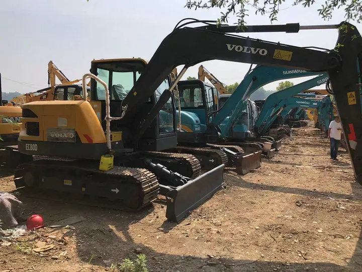 Korea brand second-hand excavator   ec80d good condition 8ton mini used   ec80d digger for cheap price sale in shanghai
