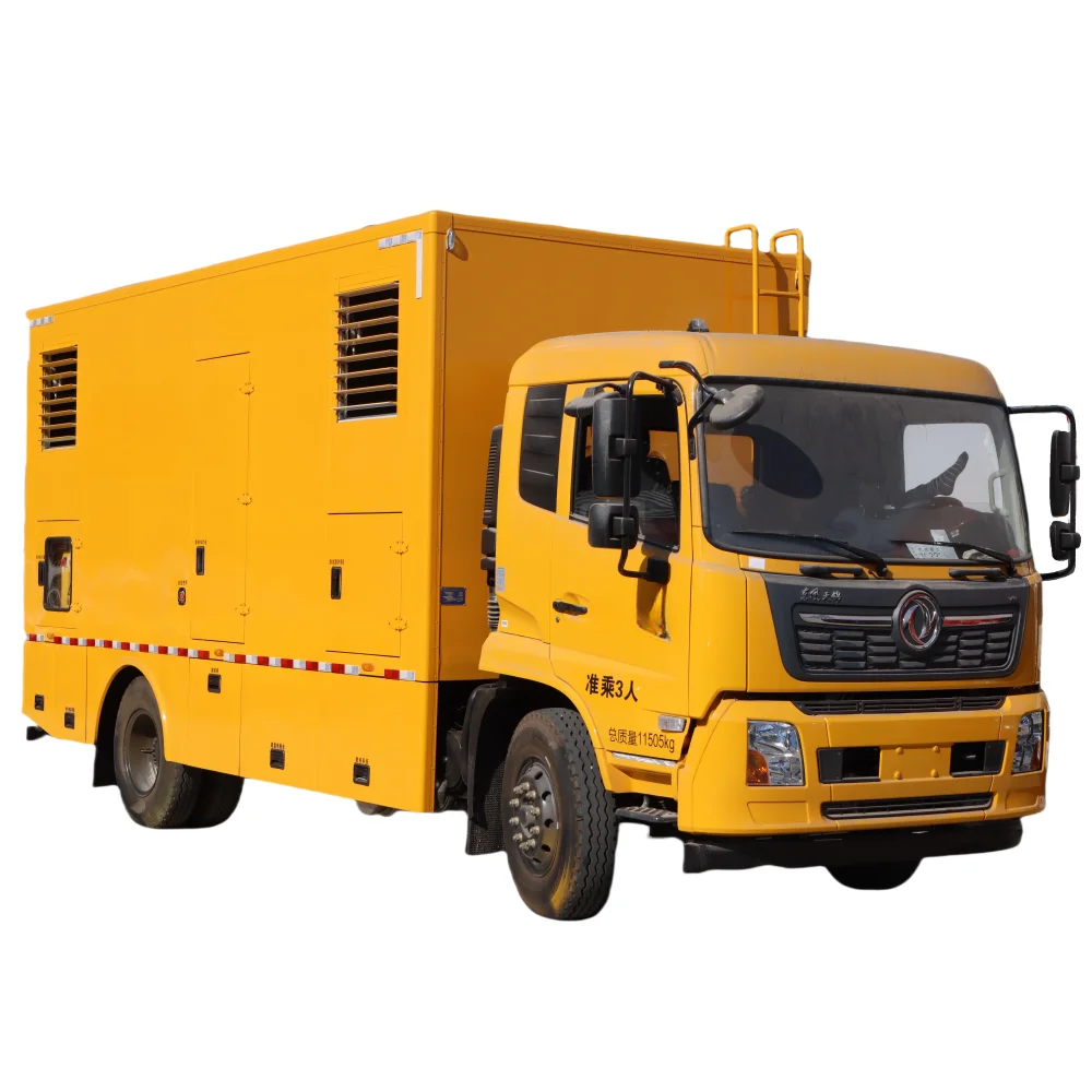 Dongfeng 4*2 блок питания 300 кВт бесшумная мощность Мобильный генератор грузовик 800 электрический