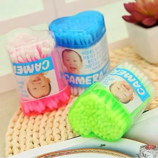 Spot wholesale Sticks Buds Eco Friendly Long Wooden Stick Swabs Cotton Swab For Dogs 6 inch big head pet cleaning ear swab