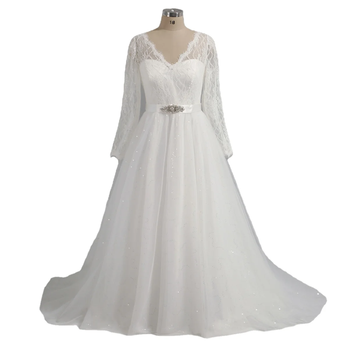 Wholesaler China Wedding Dress Factory to custom made beaded belt shiny skirt low back corset wedding dress