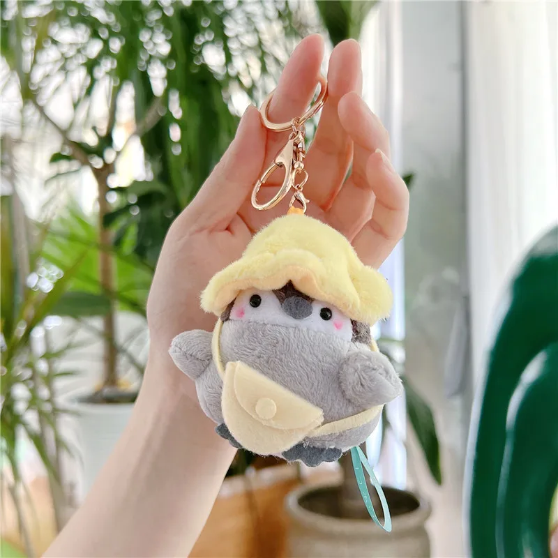 Japanese Mini Cute Penguin Plush keychains toys Outfit Kid Gift kawaii Stuffed animal toys Penguin Doll Dressed Plush keychain