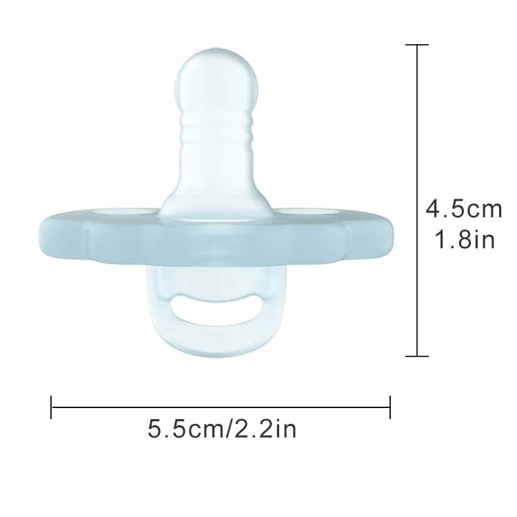 100% Food Grade Soft Liquid Silicone Baby Soothe Nipple Pacifier BPA Free Eco Friendly Safety Silicon One Piece Standard