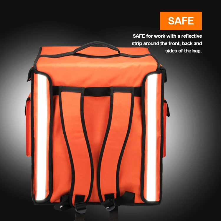 large capacity commercial food carry cooler bags pizza insulated thermal backpack motorcycle delivery bag