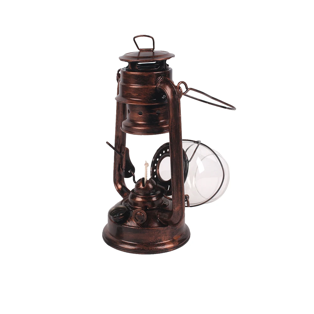 Good Quality Outdoor Portable Decorative Kerosene Lantern With Metal Handle led light decoration flame lanterns