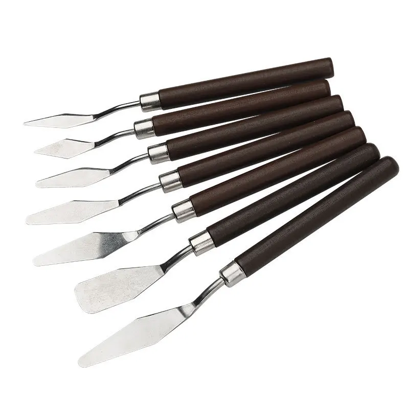 Paintyou Painting Knives Stainless Steel Spatula Palette Knife Oil Painting Color Mixing Set for Oil Canvas Acrylic Paint