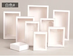 Custom Logo Kraft Paper Pie Gift Box Packing Pvc clear Window Underwear Recycled Sliding Cardboard Packaging Drawer Box