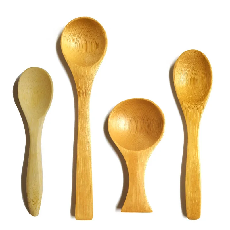 Eco-friendly Bamboo Scoop and Spoon for Makeup and Daily Use